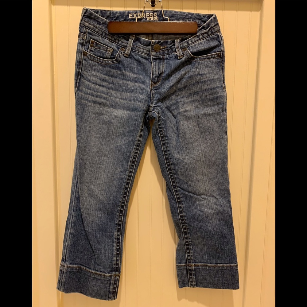 Light blue wide leg jeans